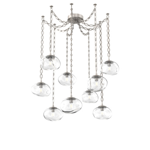 Nova Round 9pc Swag Multi-Pendant Chain (Bulb) (1289|SNB0064-09-BS-C-CH2-E2)