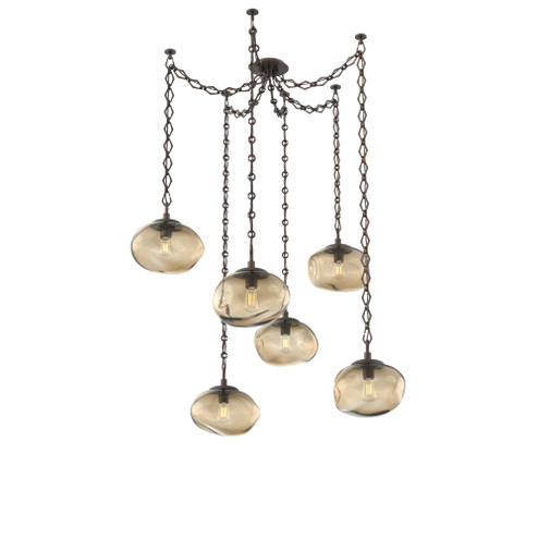 Nova Round 6pc Swag Multi-Pendant Chain (Bulb) (1289|SNB0064-06-FB-B-CH1-E2)