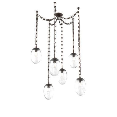 Meteo Round 6pc Swag Multi-Pendant Chain (Bulb) (1289|SNB0063-06-FB-C-CH3-E2)
