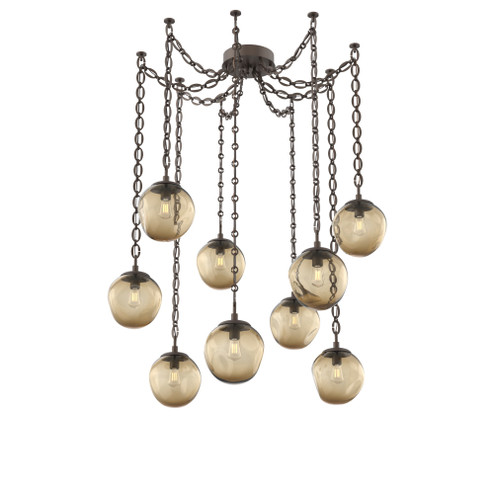 Aster Round 9pc Swag Multi-Pendant Chain (Bulb) (1289|SNB0062-09-FB-B-CH2-E2)