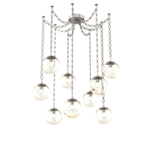 Aster Round 9pc Swag Multi-Pendant Chain (Bulb) (1289|SNB0062-09-BS-A-CH2-E2)