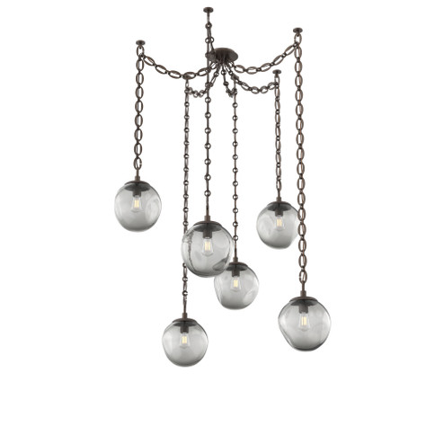 Aster Round 6pc Swag Multi-Pendant Chain (Bulb) (1289|SNB0062-06-FB-S-CH2-E2)