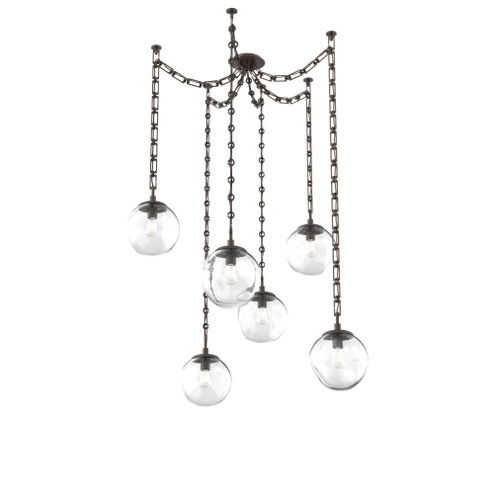 Aster Round 6pc Swag Multi-Pendant Chain (Bulb) (1289|SNB0062-06-FB-C-CH3-E2)