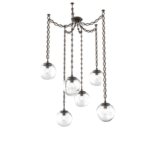 Aster Round 6pc Swag Multi-Pendant Chain (Bulb) (1289|SNB0062-06-FB-C-CH2-E2)