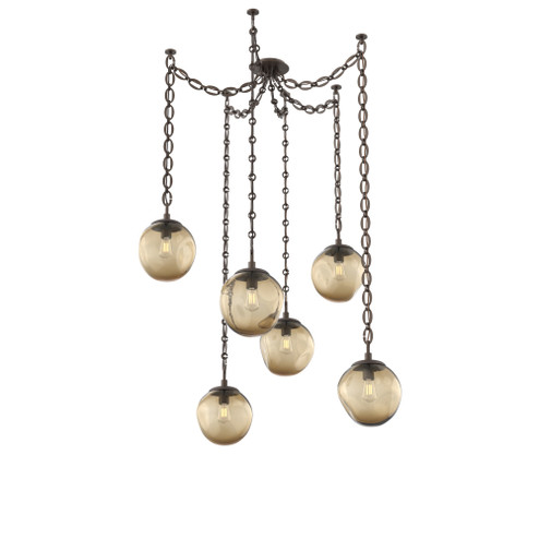 Aster Round 6pc Swag Multi-Pendant Chain (Bulb) (1289|SNB0062-06-FB-B-CH2-E2)