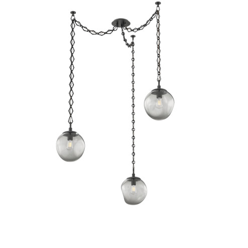 Aster Round 3pc Swag Multi-Pendant Chain (Bulb) (1289|SNB0062-03-MB-S-CH1-E2)