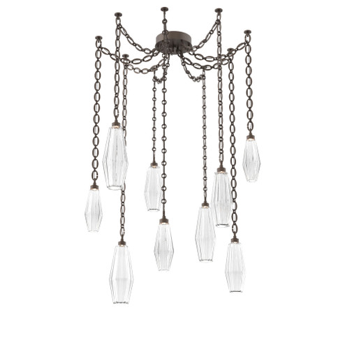 Aalto Multi Light Pendant Multi Port Canopy Flat Bronze (1289|SNB0049-09-FB-RC-CH2-L3)