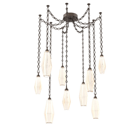 Aalto Multi Light Pendant Multi Port Canopy Flat Bronze (1289|SNB0049-09-FB-RA-CH1-L3)
