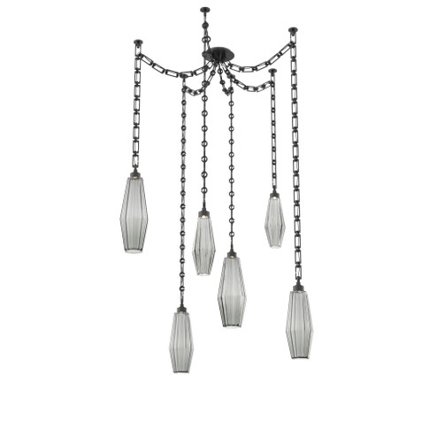 Aalto Multi Light Pendant Multi Port Canopy Matte Black (1289|SNB0049-06-MB-RS-CH3-L3)