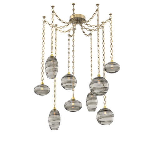 Misto Round 9pc Swag Multi-Pendant Chain (1289|SNB0048-09-GB-OS-CH1-E2)