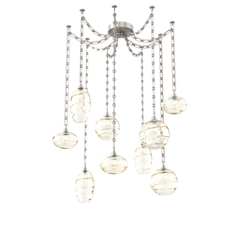 Misto Round 9pc Swag Multi-Pendant Chain (1289|SNB0048-09-BS-OA-CH3-E2)