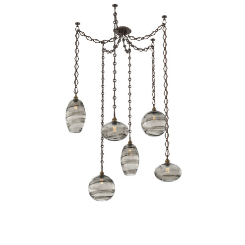 Misto Round 6pc Swag Multi-Pendant Chain (1289|SNB0048-06-FB-OS-CH1-E2)