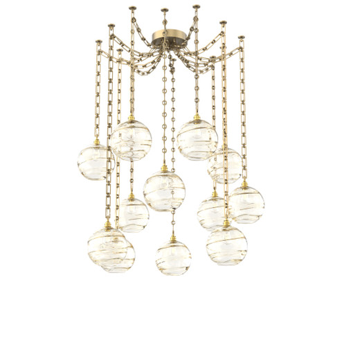 Terra Round 12pc Swag Multi-Pendant Chain (1289|SNB0047-12-GB-OA-CH3-E2)