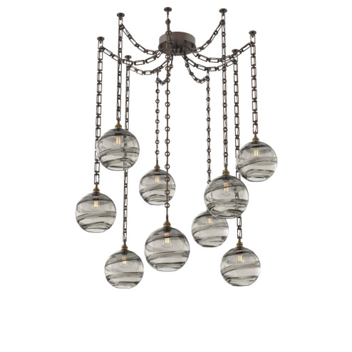 Terra Round 9pc Swag Multi-Pendant Chain (1289|SNB0047-09-FB-OS-CH3-E2)