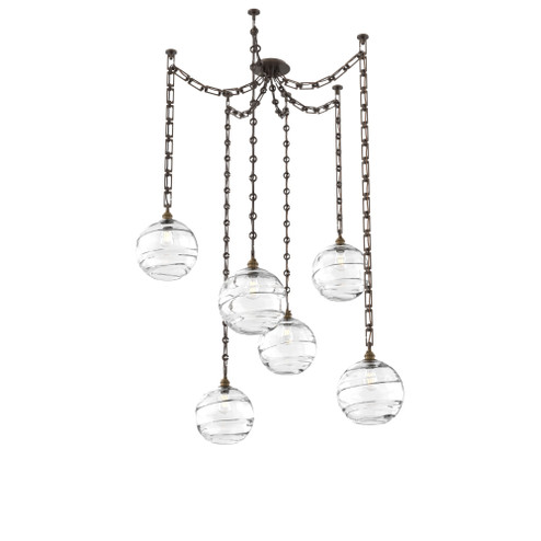 Terra Round 6pc Swag Multi-Pendant Chain (1289|SNB0047-06-FB-OC-CH3-E2)