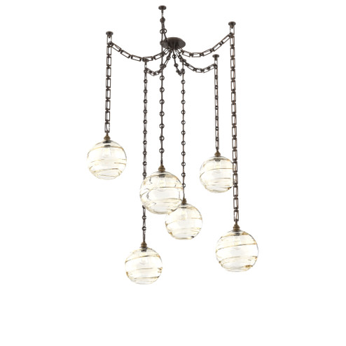 Terra Round 6pc Swag Multi-Pendant Chain (1289|SNB0047-06-FB-OA-CH3-E2)