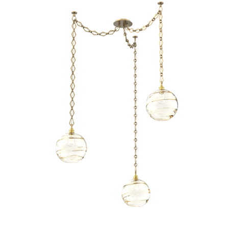 Terra Multi Light Pendant Multi Port Canopy Gilded Brass (1289|SNB0047-03-GB-OA-CH1-E2)