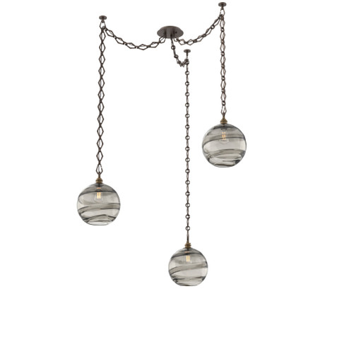 Terra Round 3pc Swag Multi-Pendant Chain (1289|SNB0047-03-FB-OS-CH1-E2)