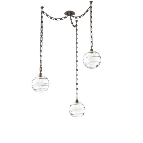 Terra Round 3pc Swag Multi-Pendant Chain (1289|SNB0047-03-FB-OC-CH3-E2)