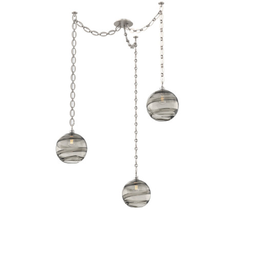 Terra Round 3pc Swag Multi-Pendant Chain (1289|SNB0047-03-BS-OS-CH2-E2)