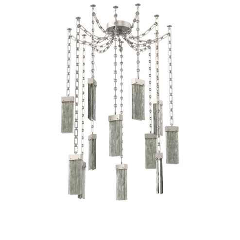 Parallel Round Chain 12pc Swag Multi-Pendant (1289|SNB0042-12-BS-SG-CH3-L1)