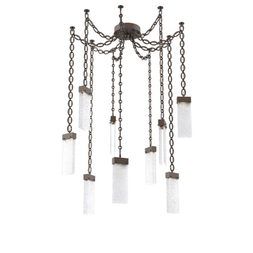 Parallel Multi Light Pendant Multi Port Canopy Flat Bronze (1289|SNB0042-09-FB-CR-CH2-L3)