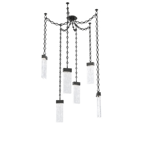 Parallel Round Chain 6pc Swag Multi-Pendant (1289|SNB0042-06-MB-CG-CH1-L3)