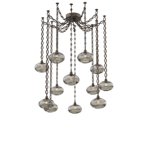 Coppa Round 12pc Swag Multi-Pendant Chain (1289|SNB0036-12-FB-OS-CH2-E2)