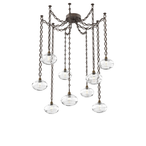 Coppa Round 9pc Swag Multi-Pendant Chain (1289|SNB0036-09-FB-OC-CH2-E2)