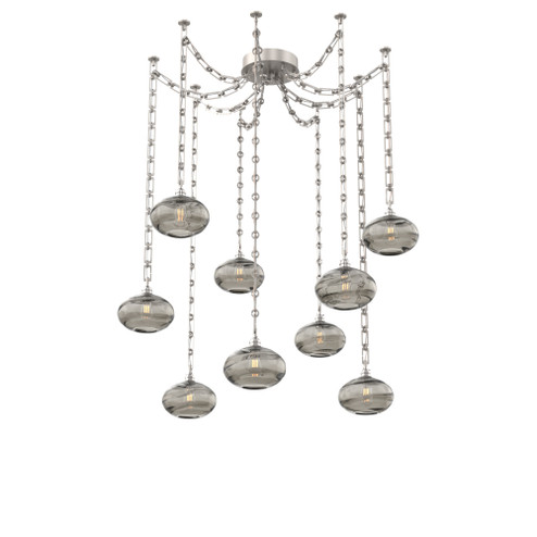 Coppa Multi Light Pendant Multi Port Canopy Beige Silver (1289|SNB0036-09-BS-OS-CH3-E2)