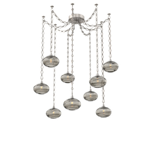 Coppa Round 9pc Swag Multi-Pendant Chain (1289|SNB0036-09-BS-OS-CH1-E2)
