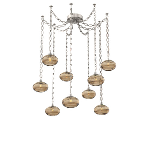 Coppa Multi Light Pendant Multi Port Canopy Beige Silver (1289|SNB0036-09-BS-OB-CH2-E2)