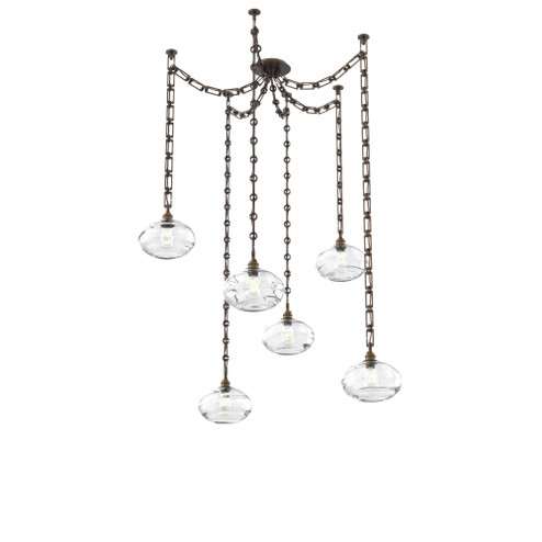 Coppa Round 6pc Swag Multi-Pendant Chain (1289|SNB0036-06-FB-OC-CH3-E2)