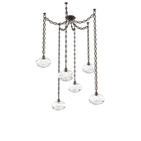 Coppa Round 6pc Swag Multi-Pendant Chain (1289|SNB0036-06-FB-OC-CH2-E2)