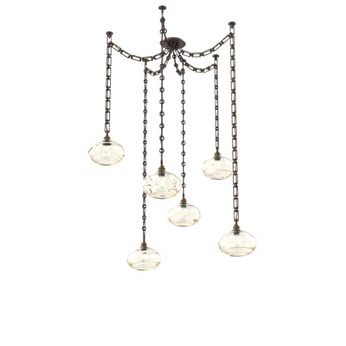 Coppa Round 6pc Swag Multi-Pendant Chain (1289|SNB0036-06-FB-OA-CH3-E2)