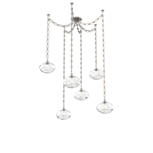 Coppa Round 6pc Swag Multi-Pendant Chain (1289|SNB0036-06-BS-OC-CH2-E2)