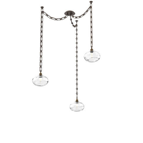 Coppa Round 3pc Swag Multi-Pendant Chain (1289|SNB0036-03-FB-OC-CH3-E2)