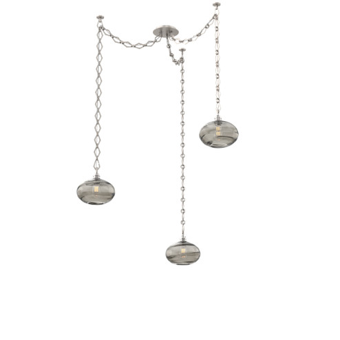 Coppa Round 3pc Swag Multi-Pendant Chain (1289|SNB0036-03-BS-OS-CH1-E2)