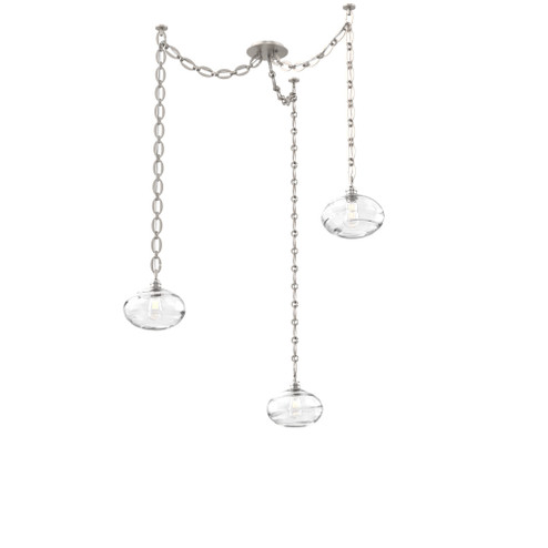 Coppa Round 3pc Swag Multi-Pendant Chain (1289|SNB0036-03-BS-OC-CH2-E2)