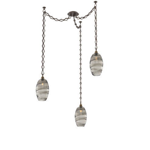 Ellisse Round 3pc Swag Multi-Pendant Chain (1289|SNB0035-03-FB-OS-CH1-E2)