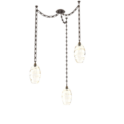 Ellisse Round 3pc Swag Multi-Pendant Chain (1289|SNB0035-03-FB-OA-CH3-E2)
