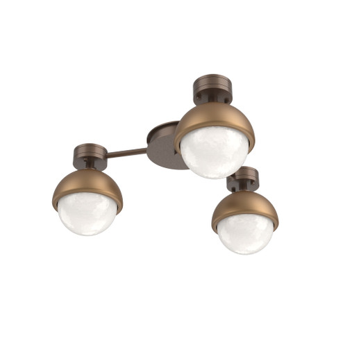 Cabochon Flush Mount Wall Sconce Burnished Bronze (1289|SMB0093-H3-BB-WL-L3-NB)