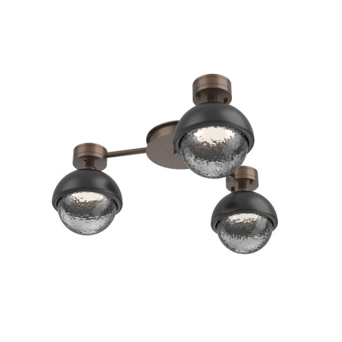Cabochon Flush Mount Wall Sconce Burnished Bronze (1289|SMB0093-H3-BB-S-L1-MB)
