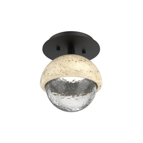 Single Glass Sconce & Flush Mount - Cabochon (1289|SMB0093-01-MB-C-L1-TR)