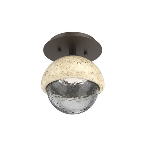 Single Glass Sconce & Flush Mount - Cabochon (1289|SMB0093-01-FB-S-L1-TR)