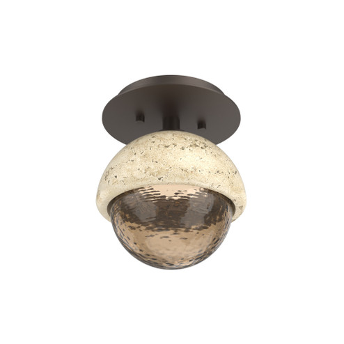 Single Glass Sconce & Flush Mount - Cabochon (1289|SMB0093-01-FB-B-L1-TR)