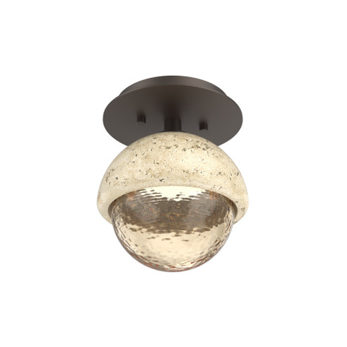 Single Glass Sconce & Flush Mount - Cabochon (1289|SMB0093-01-FB-A-L1-TR)