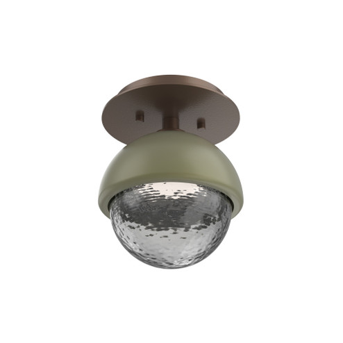 Cabochon Flush Mount Wall Sconce Burnished Bronze (1289|SMB0093-01-BB-S-L3-GE)