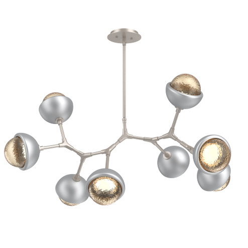 Cabochon Linear Suspension Light Billiard Light Beige Silver (1289|PLB0093-BB-BS-A-001-L1-CS)