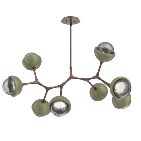 Cabochon Linear Suspension Light Billiard Light Burnished Bronze (1289|PLB0093-BB-BB-S-001-L3-GE)